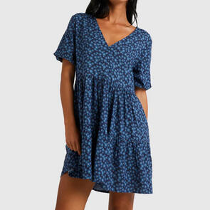 RVCA COSMOS VIENNA DRESS OUTER SPACE