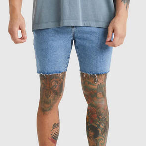 RVCA FRAYED WALKSHORT VINTAGE BLUE