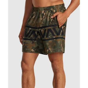 RVCA HAWAII YOGGER STRETCH 17 SHORTS FLORAL CAMO