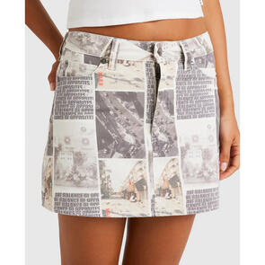 RVCA KYOTO MID RISE SKIRT WHISPER WHITE