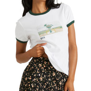 RVCA ROSWELL SHRUNKEN TEE WHITE