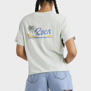 RVCA SUNSET CUFFED TEE GREEN TEA