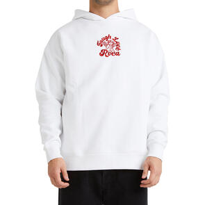 RVCA TOUGH LUCK HOODIE WHITE