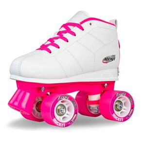 CRAZY SKATES ROCKET JR WHITE SIZE ADJUSTABLE ROLLER SKATES