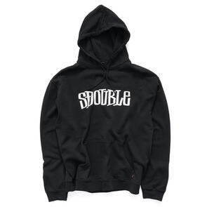 S DOUBLE BIG BLOCK PULLOVER HOODIE OVERDYE BLACK