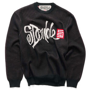 S DOUBLE BRUSH KNIT SWEATER KNIT TOP BLACK
