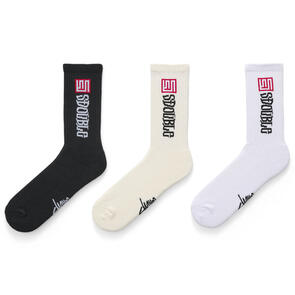 S DOUBLE S CUBE MID BLOCK SOCK (3PK) ASSORTED