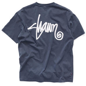 S DOUBLE SHAWN T-SHIRT TEE S/S OVERDYE NAVY