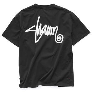 S DOUBLE FLAVOR T-SHIRT TEE S/S OVERDYE BLACK