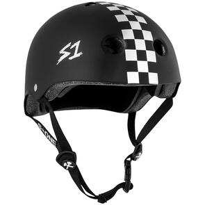 S-ONE LIFER HELMET BLACK MATTE W/WHITE CHECKERS