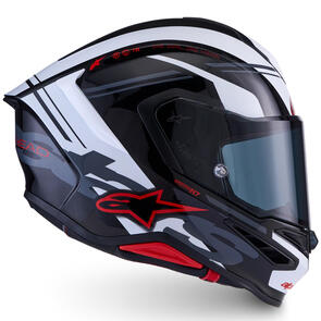 ALPINESTARS SUPERTECH R7 HELMET A-CORE BLACK/WHITE/RED GLOSS