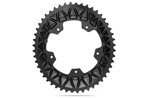 ABSOLUTE BLACK OVAL PREMIUM SHIMANO 110BCD 5 HOLE 2X SUB COMPACT CHAINRING BLACK|48T