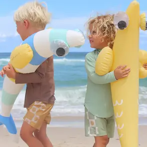 SUNNYLIFE KIDS INFLATABLE NOODLE FINN THE FISH MULTI SET OF 2