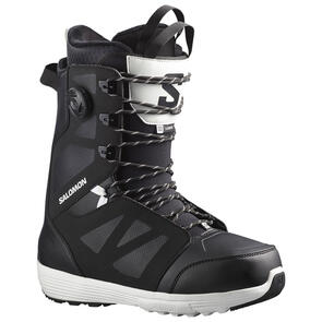 SALOMON LAUNCH LACE SJ BOA BOOTS BLACK BLACK WHITE