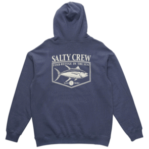 SALTY CREW ANGLER MW FLEECE HOOD COASTAL BLUE