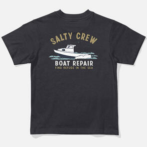 SALTY CREW BOAT REPAIR TODDLERS SS TEE BLACK