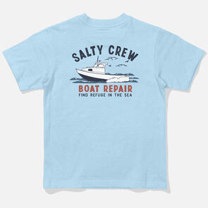 SALTY CREW BOAT REPAIR TODDLERS SS TEE CLEAR SKY