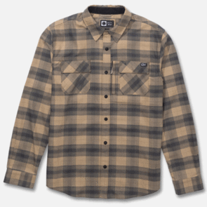 SALTY CREW FATHOM LS TECH FLANNEL KHAKI