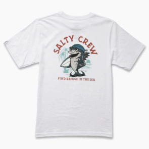 SALTY CREW FREE SURF BOYS S/S TEE WHITE