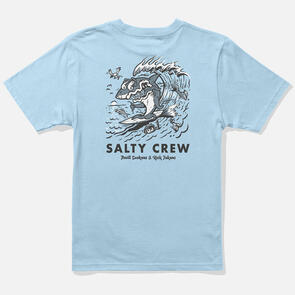 SALTY CREW SURF SHARK BOYS SS TEE CLEAR SKY