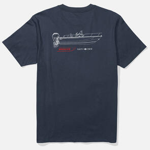 SALTY CREW WHALER SCHEMATIC SS TEE NAVY