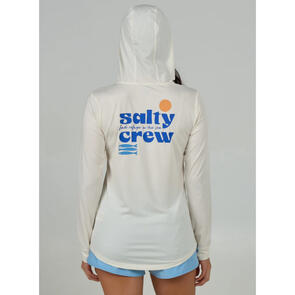 SALTY CREW SMALL BITE HOOD SUNSHIRT OFF WHITE