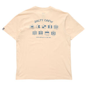 SALTY CREW CALL SIGN PREMIUM SS TEE SAND