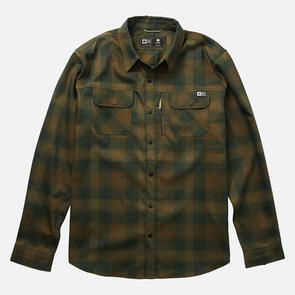 SALTY CREW FATHOM LS TECH FLANNEL OLIVE