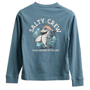 SALTY CREW FREE SURF BOYS LS TEE DARK SLATE