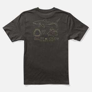 SALTY CREW GREAT WHITE BOYS SS TEE BLACK