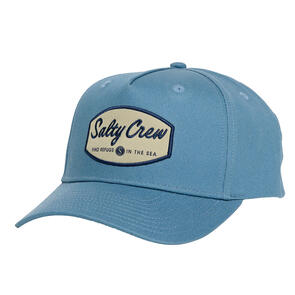 SALTY CREW LABELLED 5 PANEL CAP DARK SLATE