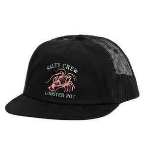 SALTY CREW LOBSTER POT TRUCKER CAP BLACK