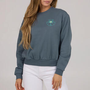 SALTY CREW QUEEN PALM CREW FIN BLUE