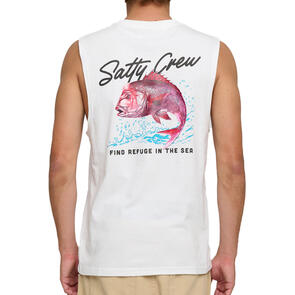 SALTY CREW SNAPPER MUSCLE TANK WHITE