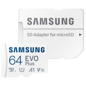 SAMSUNG EVO PLUS 64GB MICRO SDXC CARD W SD ADAPTER