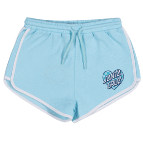 SANTA CRUZ CHECKER HEART DOT SHORTS AQUA