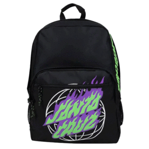 SANTA CRUZ GLOBAL FLAME DOT BACKPACK BLACK