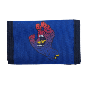 SANTA CRUZ LETTER HAND FADE VELCRO WALLET COBALT