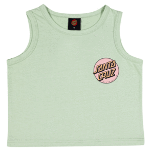 SANTA CRUZ OTHER DOT CHEST CROP TANK LIGHT GREEN