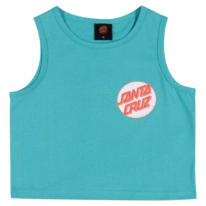 SANTA CRUZ OTHER DOT CHEST CROP TANK OCEAN