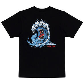 SANTA CRUZ SCREAMING WAVE FRONT TEE BLACK