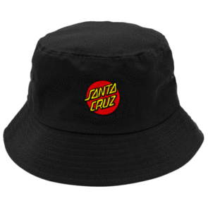 SANTA CRUZ YOUTH CLASSIC DOT PATCH BUCKET HAT BLACK