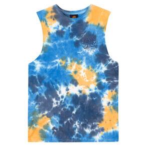 SANTA CRUZ YOUTH INDUSTRIAL DOT MONO MUSCLE BLUE TIE DYE