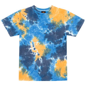 SANTA CRUZ YOUTH INDUSTRIAL DOT MONO TEE BLUE TIE DYE