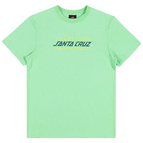 SANTA CRUZ YOUTH MULTI SPLIT STRIP FRONT TEE LIGHT GREEN