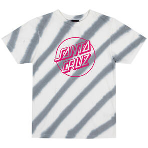 SANTA CRUZ YOUTH OPUS DOT FRONT TEE GREY TIE DYE
