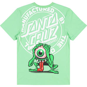 SANTA CRUZ YOUTH OS EYEGORE MFG TEE LIGHT GREEN