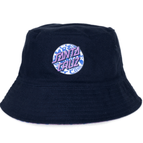SANTA CRUZ ZEBRA MARBLE DOT BUCKET HAT NAVY