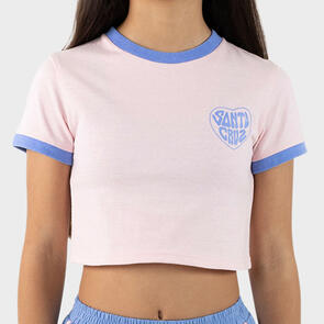 SANTA CRUZ BALLOON HEART CHEST TEE PINK BLUE