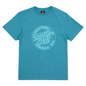 SANTA CRUZ BOYS MFG DOT FRONT TEE OCEAN